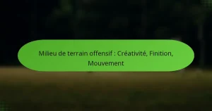 Milieu de terrain offensif : Créativité, Finition, Mouvement